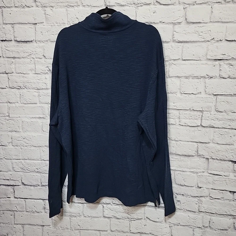 Goodfellow & Co Mens XXL Navy‎ Blue Slub Knit Quarter Zip Pullover Sweater NWT